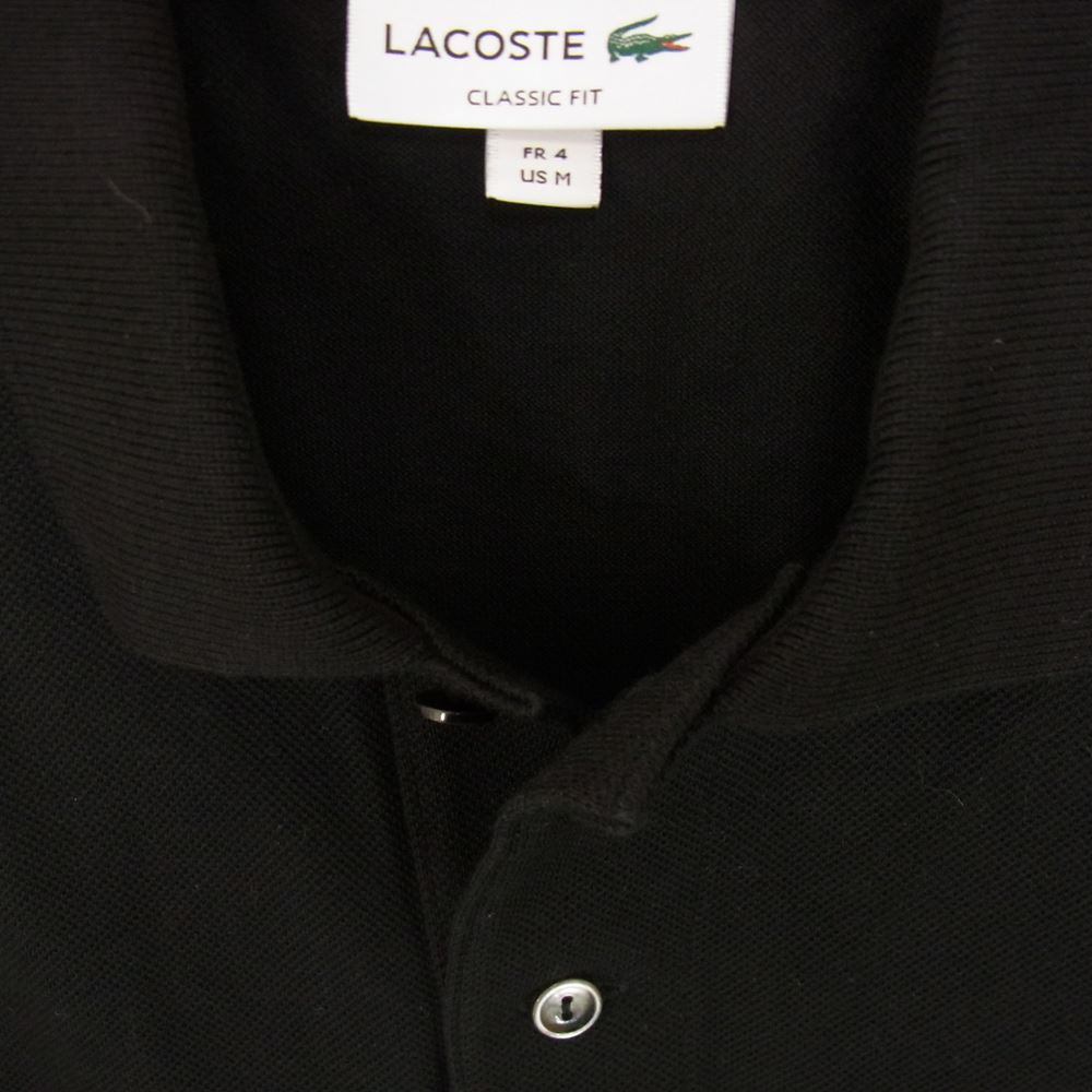 LACOSTE ラコステ L1312DL　 オリジナルフィット 長袖 ポロシャツ ブラック系 M【中古】