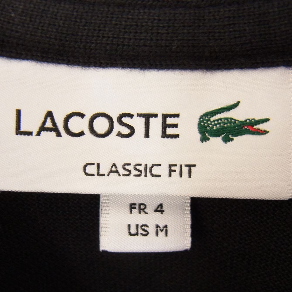 LACOSTE ラコステ L1312DL　 オリジナルフィット 長袖 ポロシャツ ブラック系 M【中古】