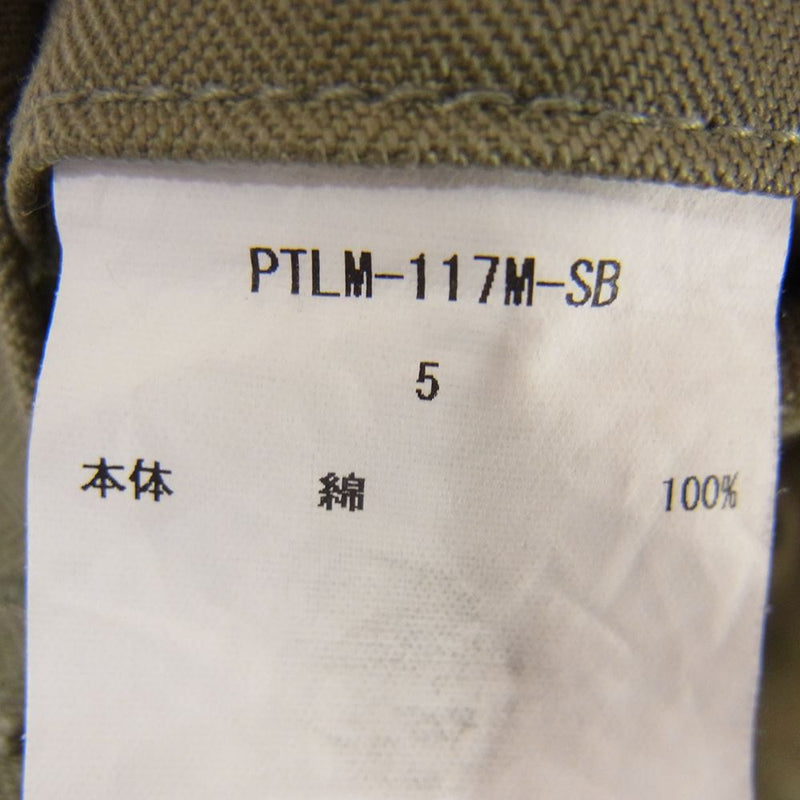 シオタ   PTLM-117L-SB  へリンボーン ベイカー パンツ カーキ系 5【中古】
