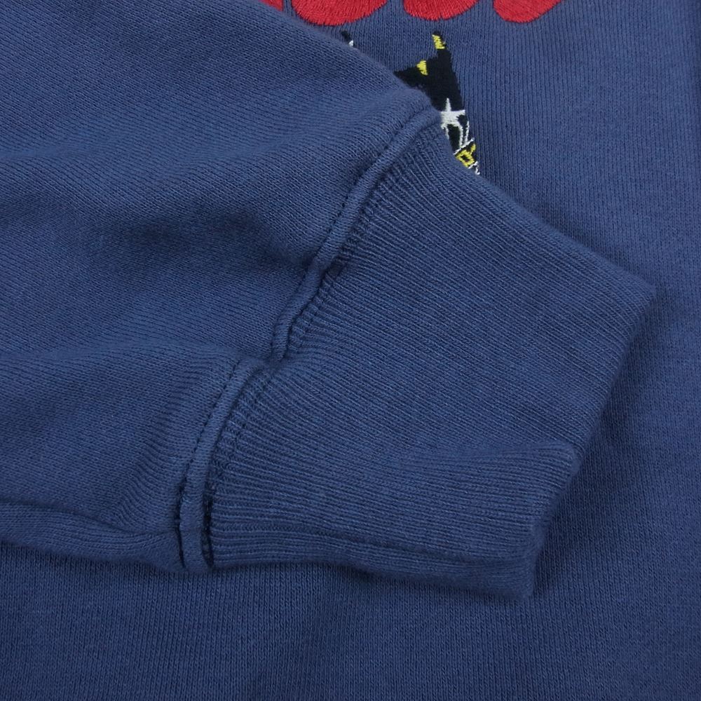 HYSTERIC GLAMOUR ヒステリックグラマー 02231CS07 VIXEN GIRL ガール 刺繍 スウェット クルーネック ネイビー系 L【新古品】【未使用】【中古】