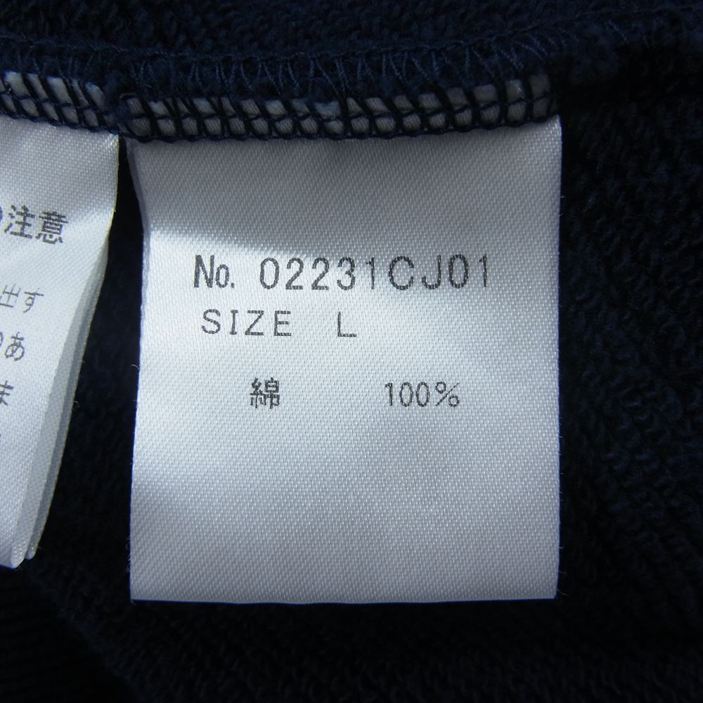 HYSTERIC GLAMOUR ヒステリックグラマー 02231CJ01 DEVIL MADE ME DO IT ジャンパー プリント スウェット スタジアム ジャケット スタジャン ネイビー系 L【極上美品】【中古】