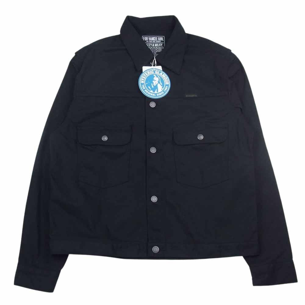 HYSTERIC GLAMOUR ヒステリックグラマー 02231AB07 UNTAMED YOUTH バックプリント トラッカー ジャケット ブラック系 L【新古品】【未使用】【中古】