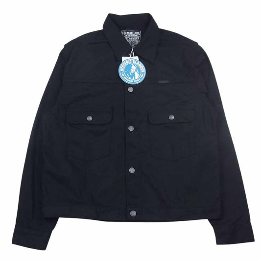 HYSTERIC GLAMOUR ヒステリックグラマー 02231AB07 UNTAMED YOUTH バックプリント トラッカー ジャケット ブラック系 L【新古品】【未使用】【中古】