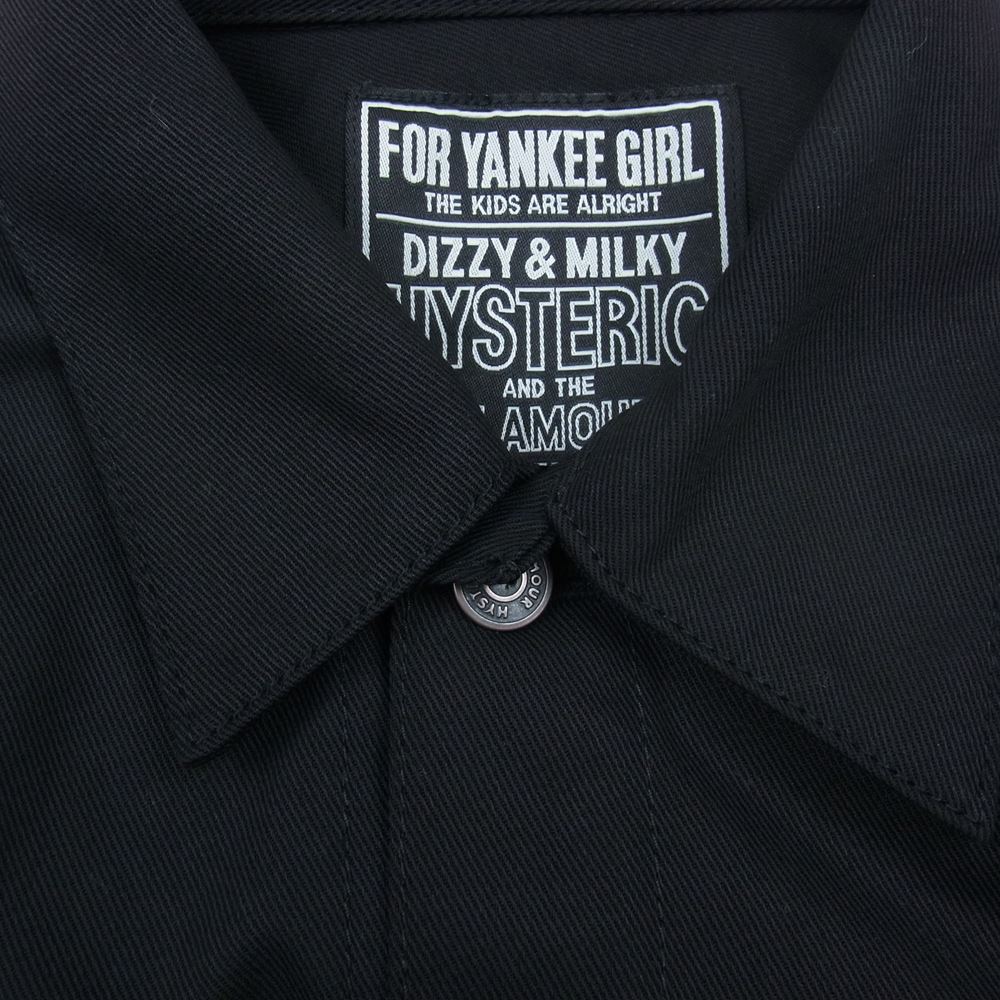 HYSTERIC GLAMOUR ヒステリックグラマー 02231AB07 UNTAMED YOUTH バックプリント トラッカー ジャケット ブラック系 L【新古品】【未使用】【中古】