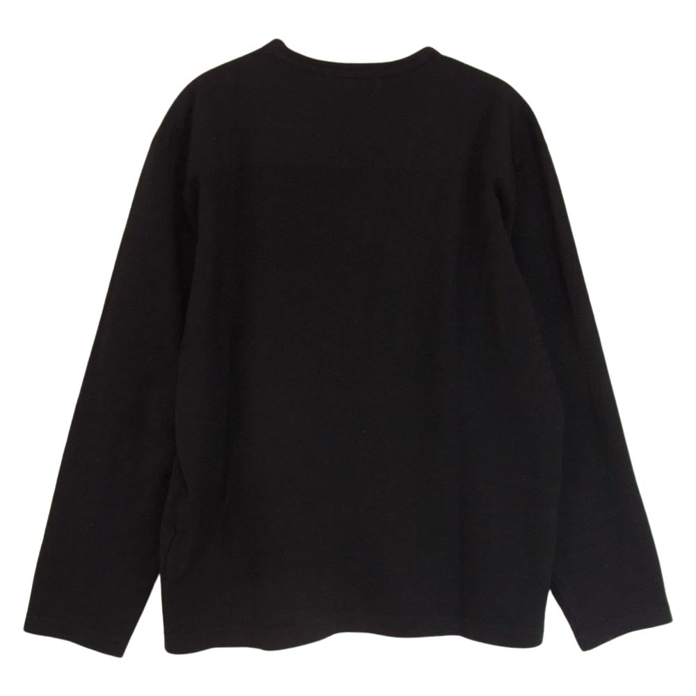 COMME des GARCONS HOMME コムデギャルソンオム AD2009 HD-T011 裏地チェック クルーネック セーター ニット ブラック系 M【中古】
