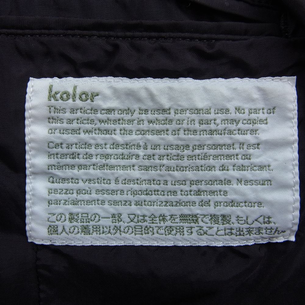 kolor カラー 10AW 10WCM-J01101 縮絨 ウール ウィンドペーン チェック ジャケット ブラック系 1【中古】