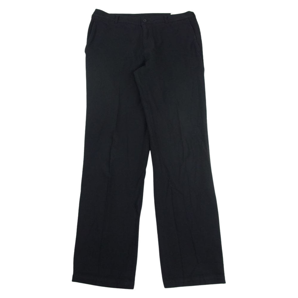 COMME des GARCONS HOMME コムデギャルソンオム AD2009 HE-P013 ポリ縮絨 ストレート パンツ ブラック系 M【中古】