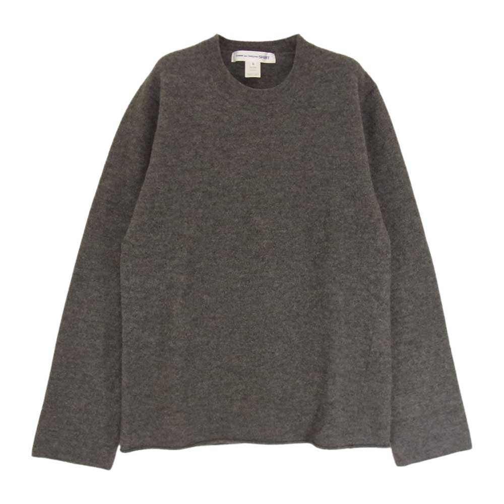 COMME des GARCONS コムデギャルソン W24513 SHIRT シャツ 縮絨ニット ウール セーター グレー系 M【中古】