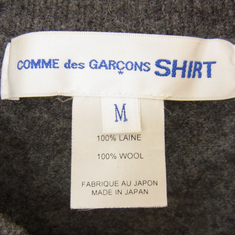 COMME des GARCONS コムデギャルソン W24513 SHIRT シャツ 縮絨ニット ウール セーター グレー系 M【中古】