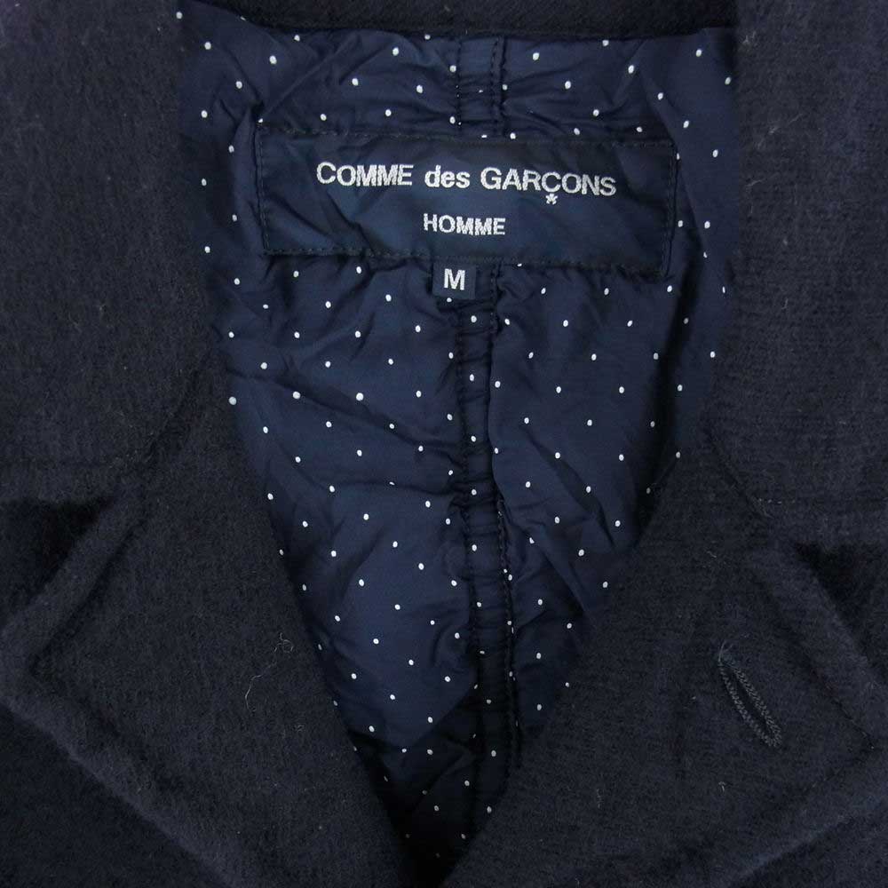 COMME des GARCONS HOMME コムデギャルソンオム AD2012 HJ-J038 裏地ドット ウール縮絨 ジャケット ネイビー系 M【中古】