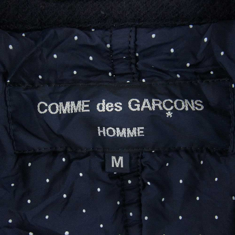 90s COMME des GARCONS ネイビー 縮絨ウール ジャケット