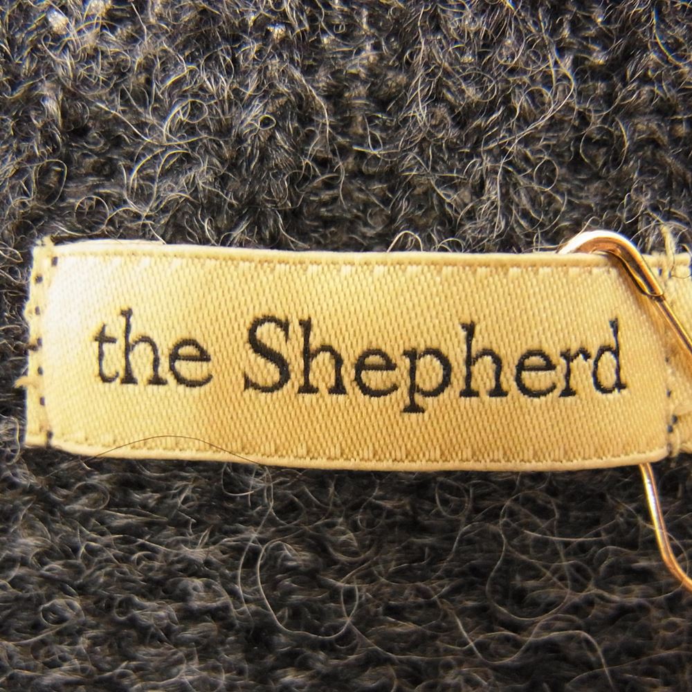 UNDERCOVER アンダーカバー 18AW USV4901 the Shepherd ザ シェパード 袖パッチ 刺繍 ローゲージラグランクルーニット チャコール系 2【極上美品】【中古】