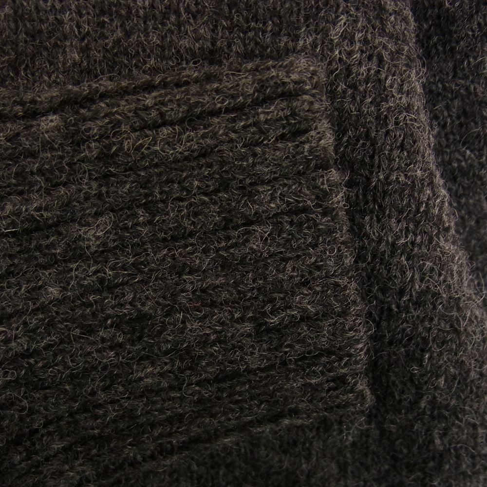 UNDERCOVER アンダーカバー 18AW USV4901 the Shepherd ザ シェパード 袖パッチ 刺繍 ローゲージラグランクルーニット チャコール系 2【極上美品】【中古】
