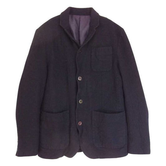 UNDERCOVER アンダーカバー L4105-2 undercoverism アンダーカバイズム 縮絨 ウール テーラード ジャケット ネイビー系 3【中古】