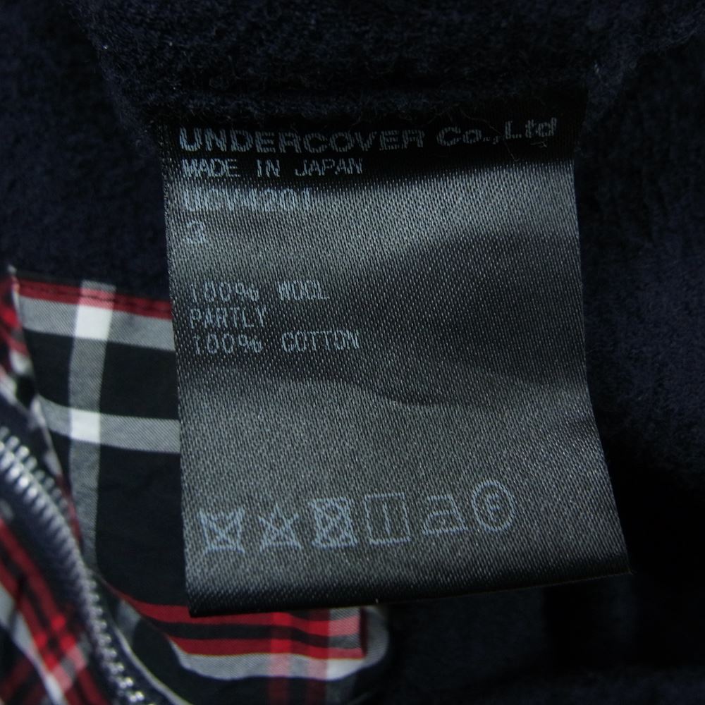 UNDERCOVER アンダーカバー 18AW UCV4201 縮絨 ウール スイングトップ ブルゾン ジャケット ネイビー系 3【中古】