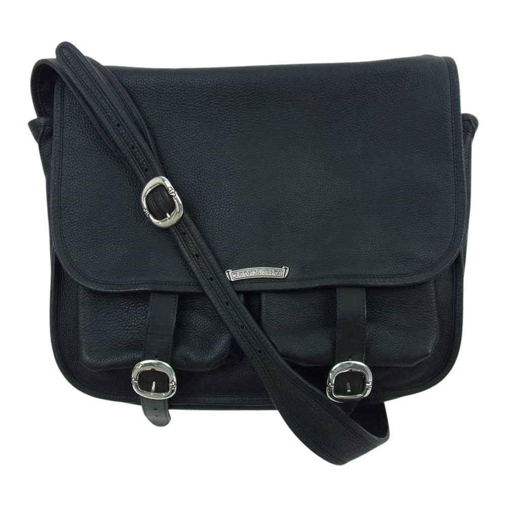 CHROME HEARTS クロムハーツ（原本有） SOFT SHOULDER ソフト ショルダー レザー バッグ ブラック系【中古】