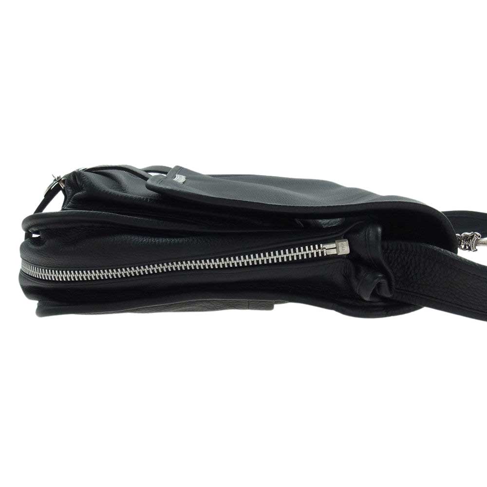 CHROME HEARTS クロムハーツ（原本有） SOFT SHOULDER ソフト ショルダー レザー バッグ ブラック系【中古】
