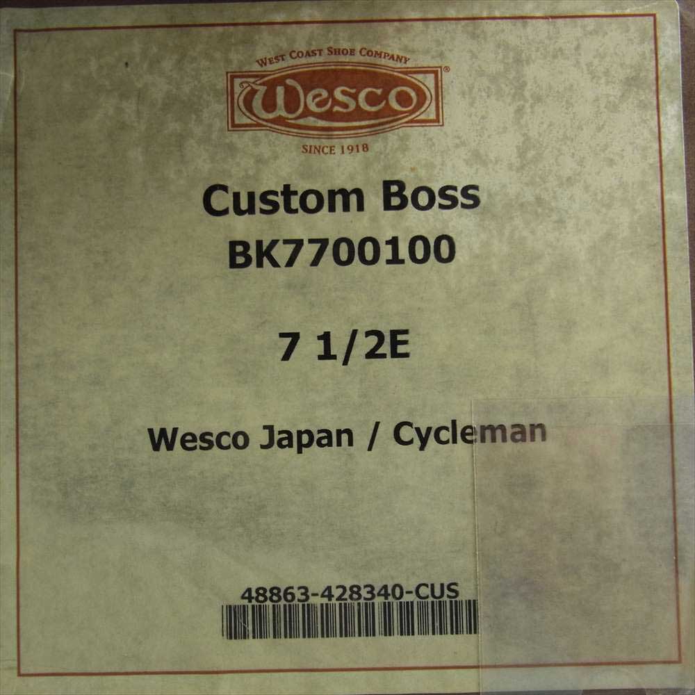 CHROME HEARTS クロムハーツ（原本有） × WESCO ウエスコ BOSS ボス ダガー エンジニア ブーツ ブラック系 7.5E【中古】