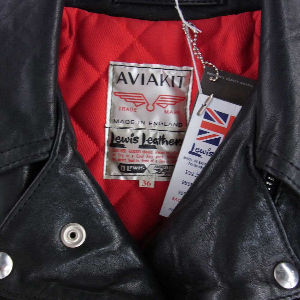 Lewis Leathers ルイスレザー 402L D LEWIS ディールイス LIGHTNING ライトニング  レザー ダブルライダース ジャケット ブラック系 36【中古】