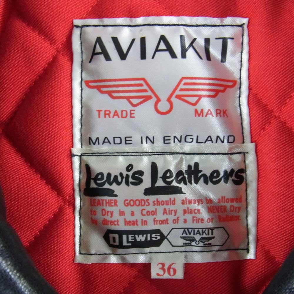 Lewis Leathers ルイスレザー 402L D LEWIS ディールイス LIGHTNING ライトニング  レザー ダブルライダース ジャケット ブラック系 36【中古】