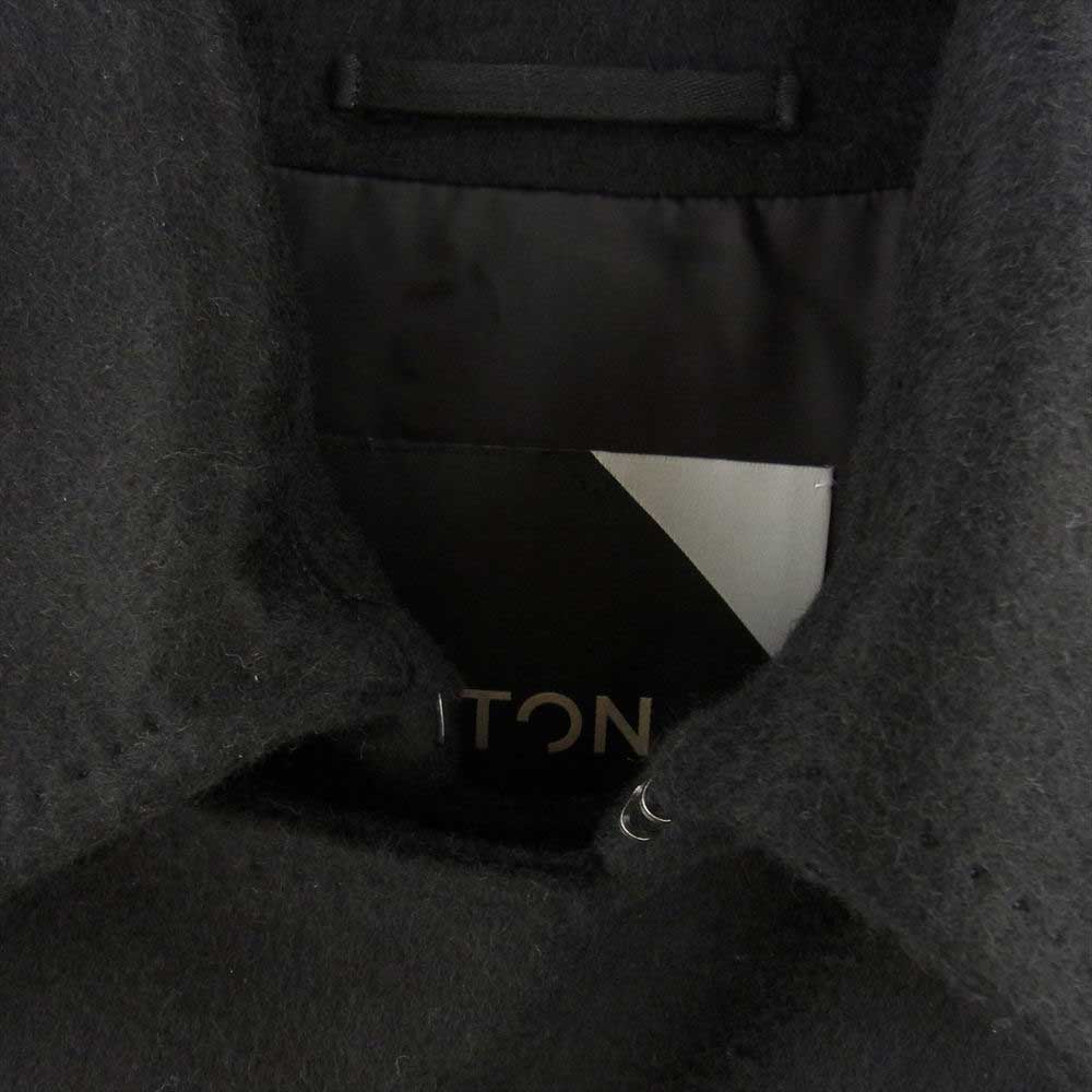 エイトン SCAGYW0913 PURE CAMEL LODEN COAT ベビーキャメル100％ ベルト付き ローデンコート ブラック系 6【中古】