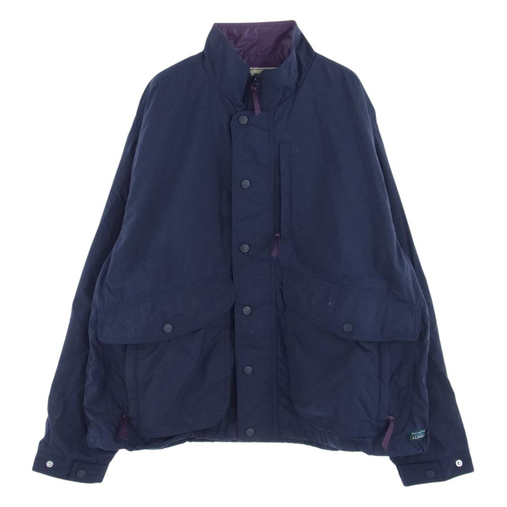 L.L.Bean エルエルビーン 緑タグ ナイロン ブルゾン ジャケット ネイビー系 パープル系 L【中古】