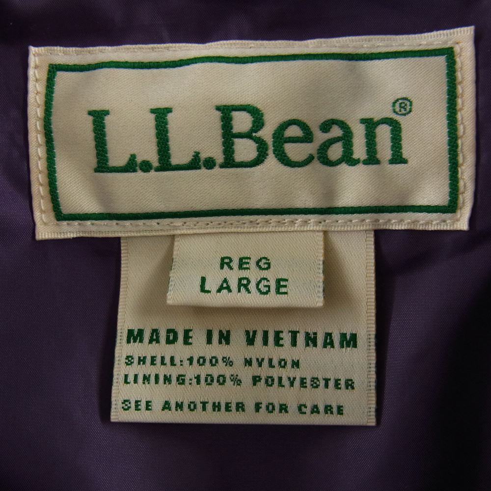 L.L.Bean エルエルビーン 緑タグ ナイロン ブルゾン ジャケット ネイビー系 パープル系 L【中古】