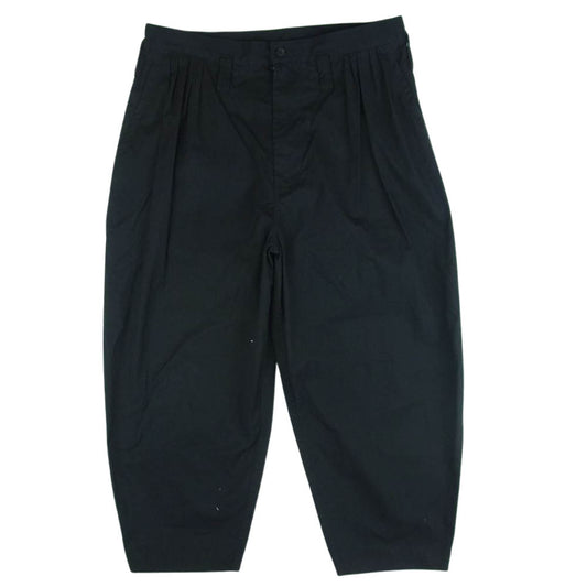PORTER CLASSIC ポータークラシック 21SS POPLIN BEBOP PANTS ポプリン ビバップ タック パンツ ブラック系 L【中古】