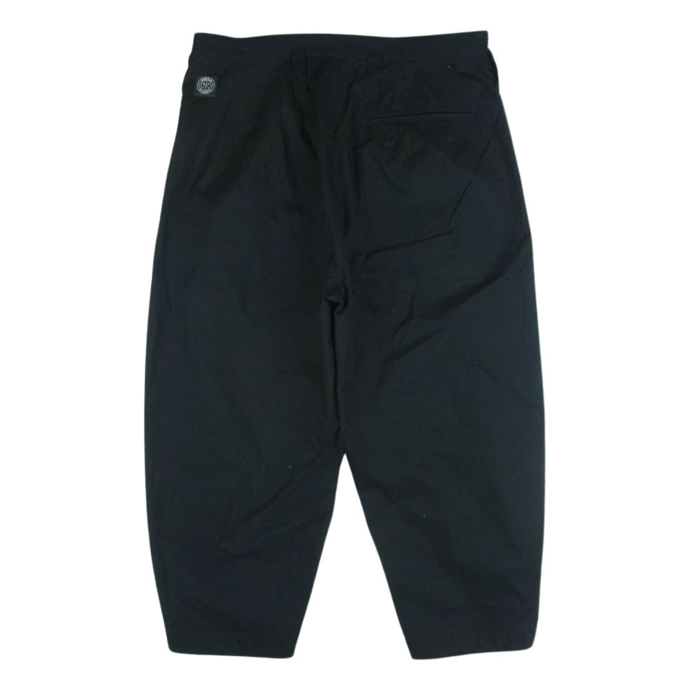 PORTER CLASSIC ポータークラシック 21SS POPLIN BEBOP PANTS ポプリン ビバップ タック パンツ ブラック系 L【中古】