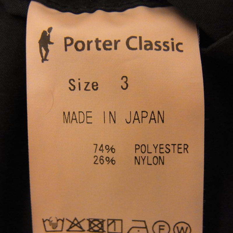 PORTER CLASSIC ポータークラシック WEATHER SHIRT JKT ウェザー シャツ ジャケット ブラック系 3【中古】