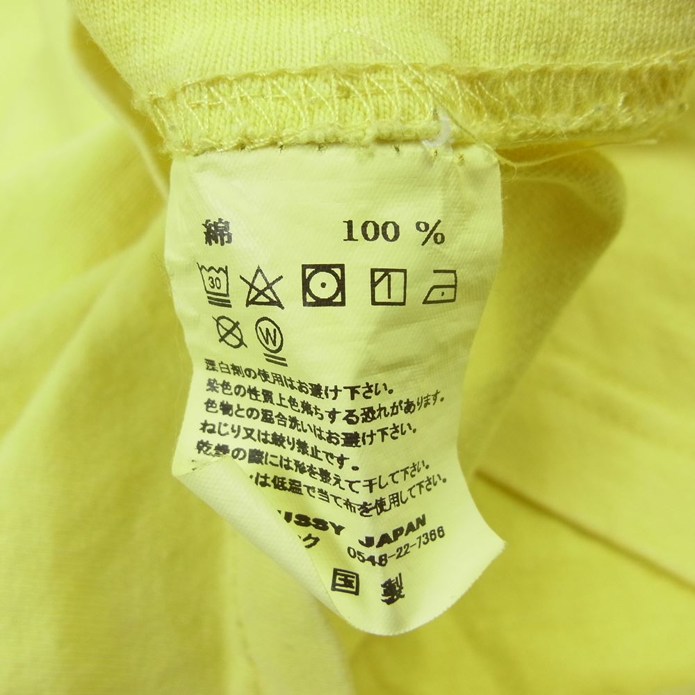 STUSSY ステューシー ストックロゴ 刺繍 ロング スリーブ 長袖 Tシャツ イエロー系 XL【中古】