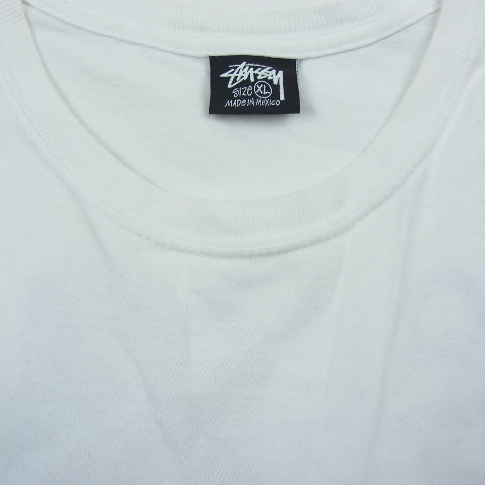 STUSSY ステューシー ベスパ ロング スリーブ 長袖 Tシャツ ホワイト系 XL【中古】