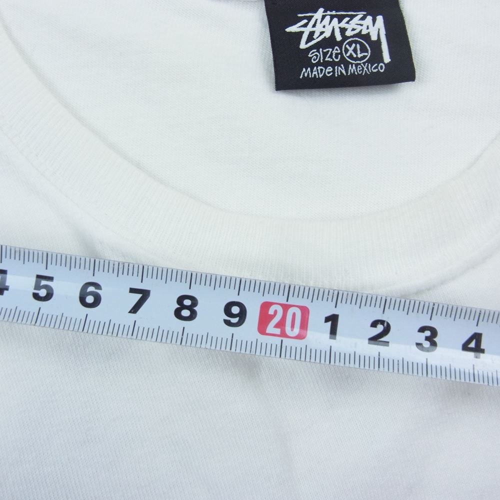 STUSSY ステューシー ベスパ ロング スリーブ 長袖 Tシャツ ホワイト系 XL【中古】