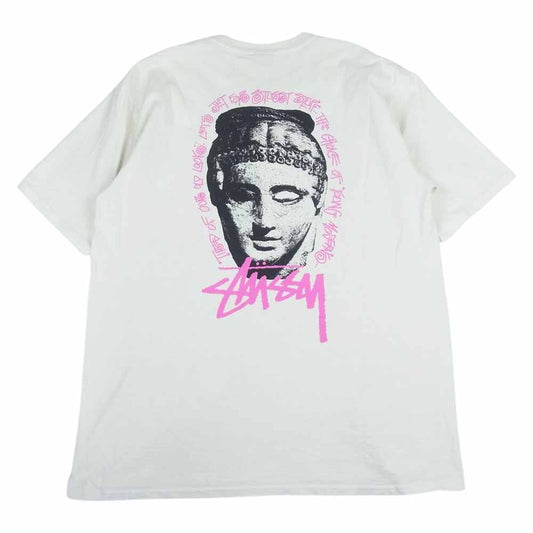 STUSSY ステューシー YOUNG MODERNS PIGMENT DYED TEE 半袖 Tシャツ オフホワイト系 XL【中古】