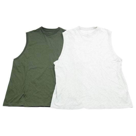 N.HOOLYWOOD エヌハリウッド 9221-CS09-012 pieces 2PACK TANK TOP 2パック ノースリーブ Tシャツ タンク トップ カーキ系 ライトグレー系 42【中古】