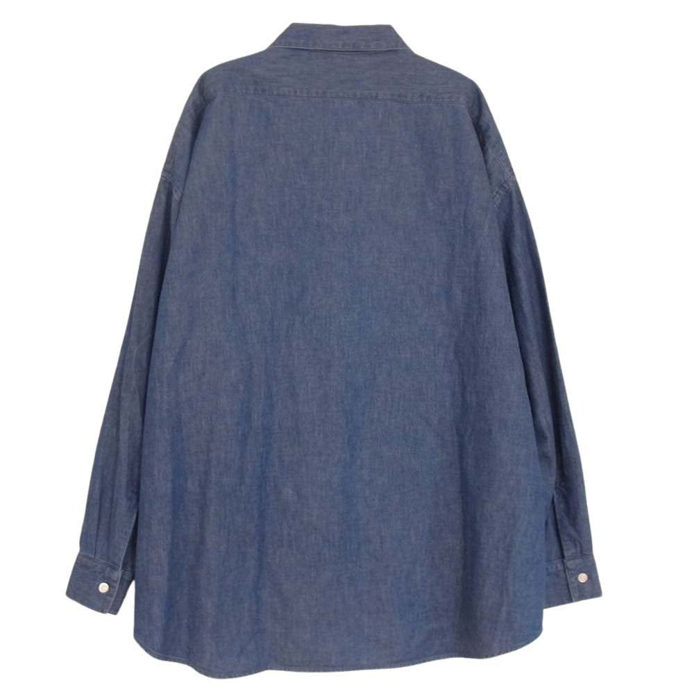 N.HOOLYWOOD エヌハリウッド 20SS 1201-SH07-051-pieces BIG SHIRT - Navy ドロップショルダー ビッグ シャツ 長袖 インディゴブルー系 40【中古】