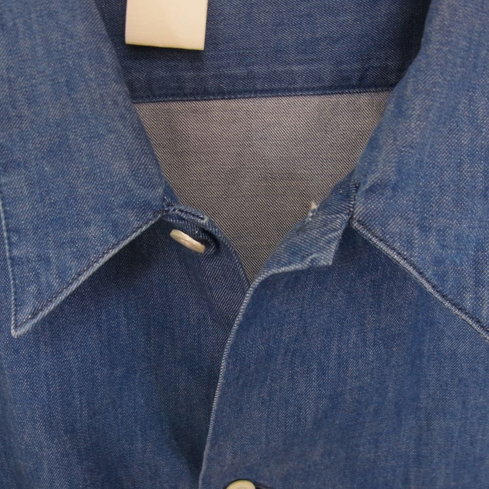 N.HOOLYWOOD エヌハリウッド 20SS 1201-SH07-051-pieces BIG SHIRT - Navy ドロップショルダー ビッグ シャツ 長袖 インディゴブルー系 40【中古】