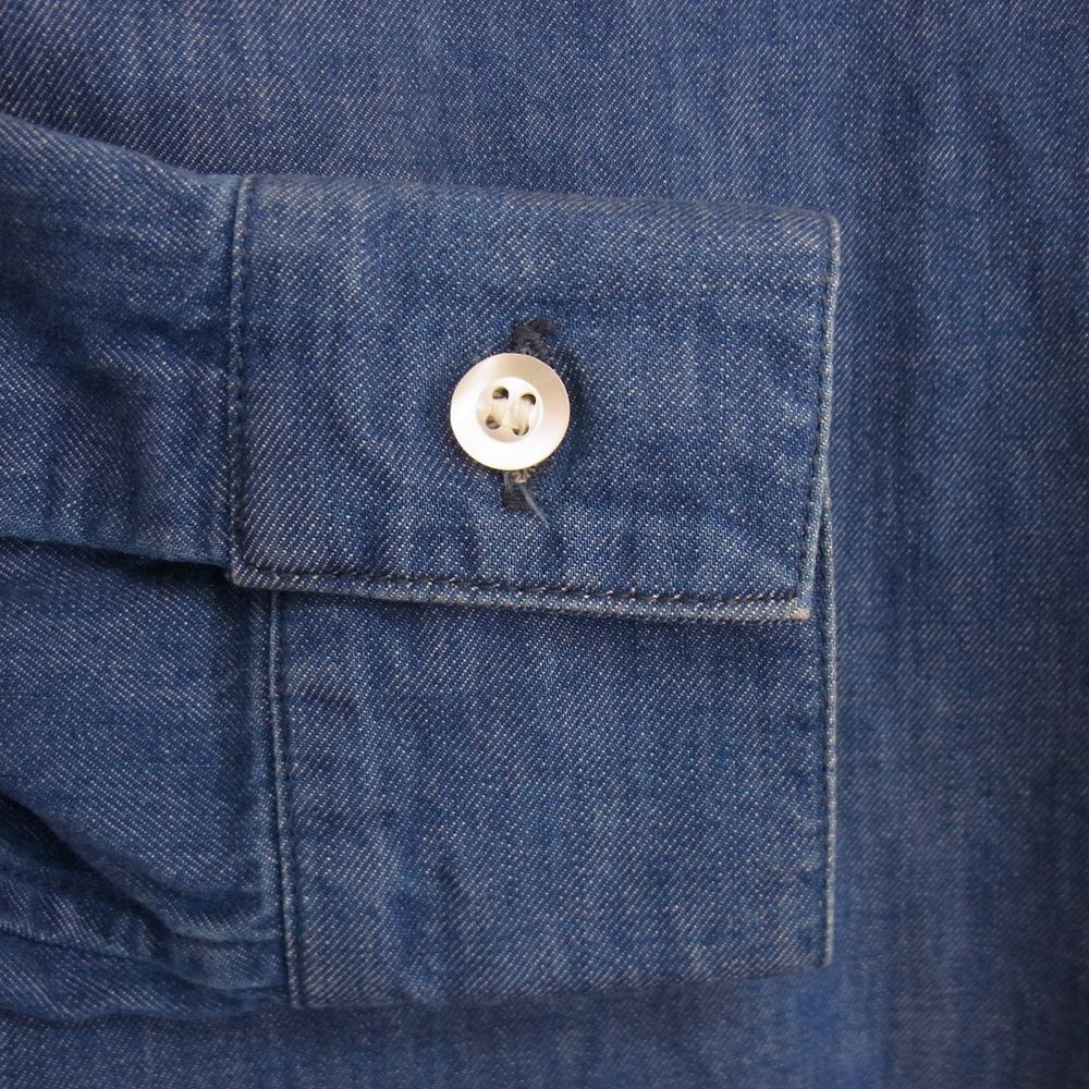 N.HOOLYWOOD エヌハリウッド 20SS 1201-SH07-051-pieces BIG SHIRT - Navy ドロップショルダー ビッグ シャツ 長袖 インディゴブルー系 40【中古】