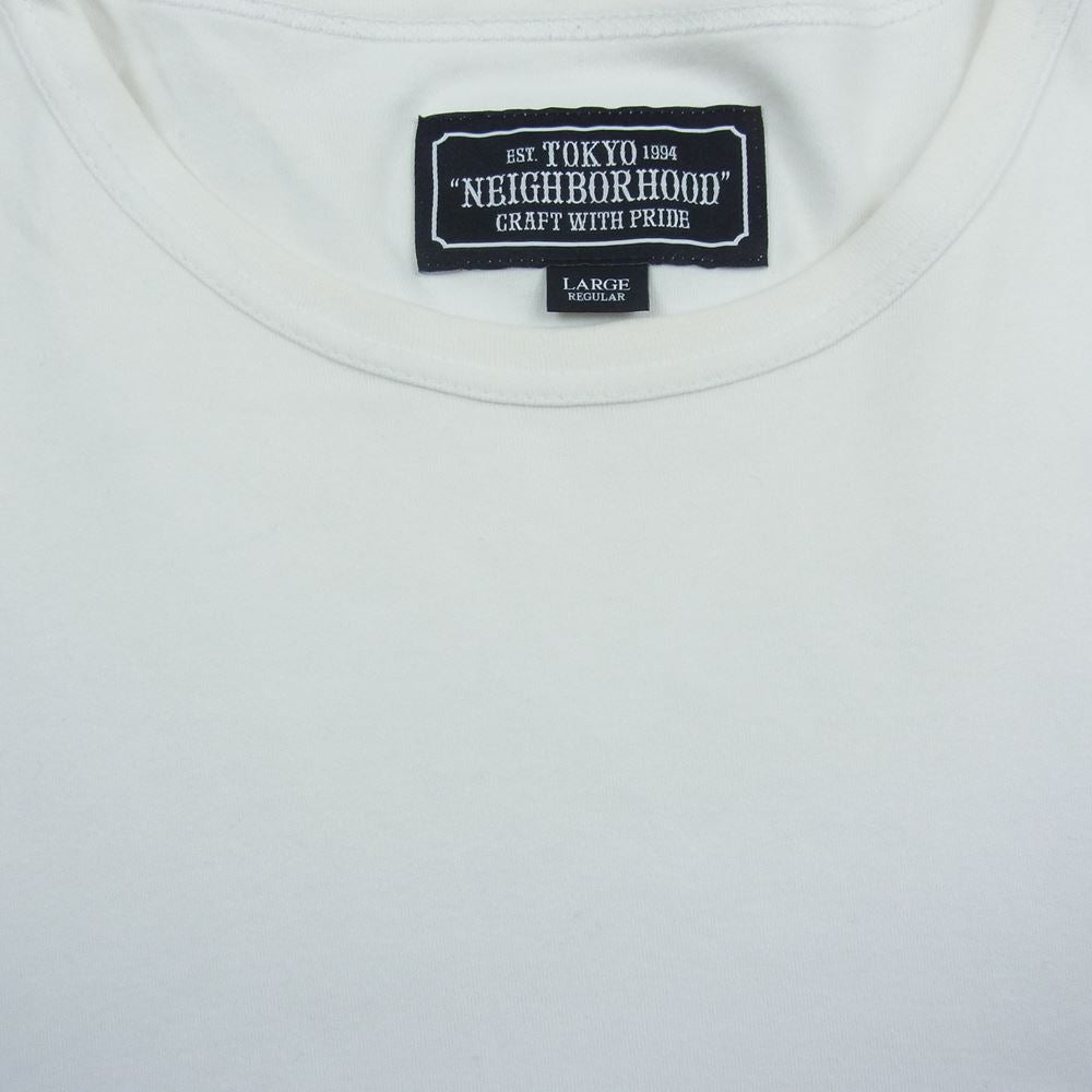 NEIGHBORHOOD ネイバーフッド 20SS 201LPNH-CSM01 SMOOTH/C-CREW.LS 長袖 Tシャツ ロンT ホワイト系 L【中古】