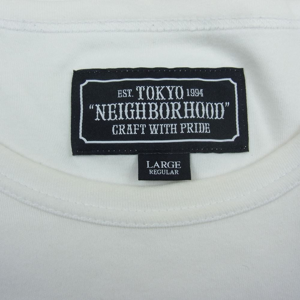 NEIGHBORHOOD ネイバーフッド 20SS 201LPNH-CSM01 SMOOTH/C-CREW.LS 長袖 Tシャツ ロンT ホワイト系 L【中古】