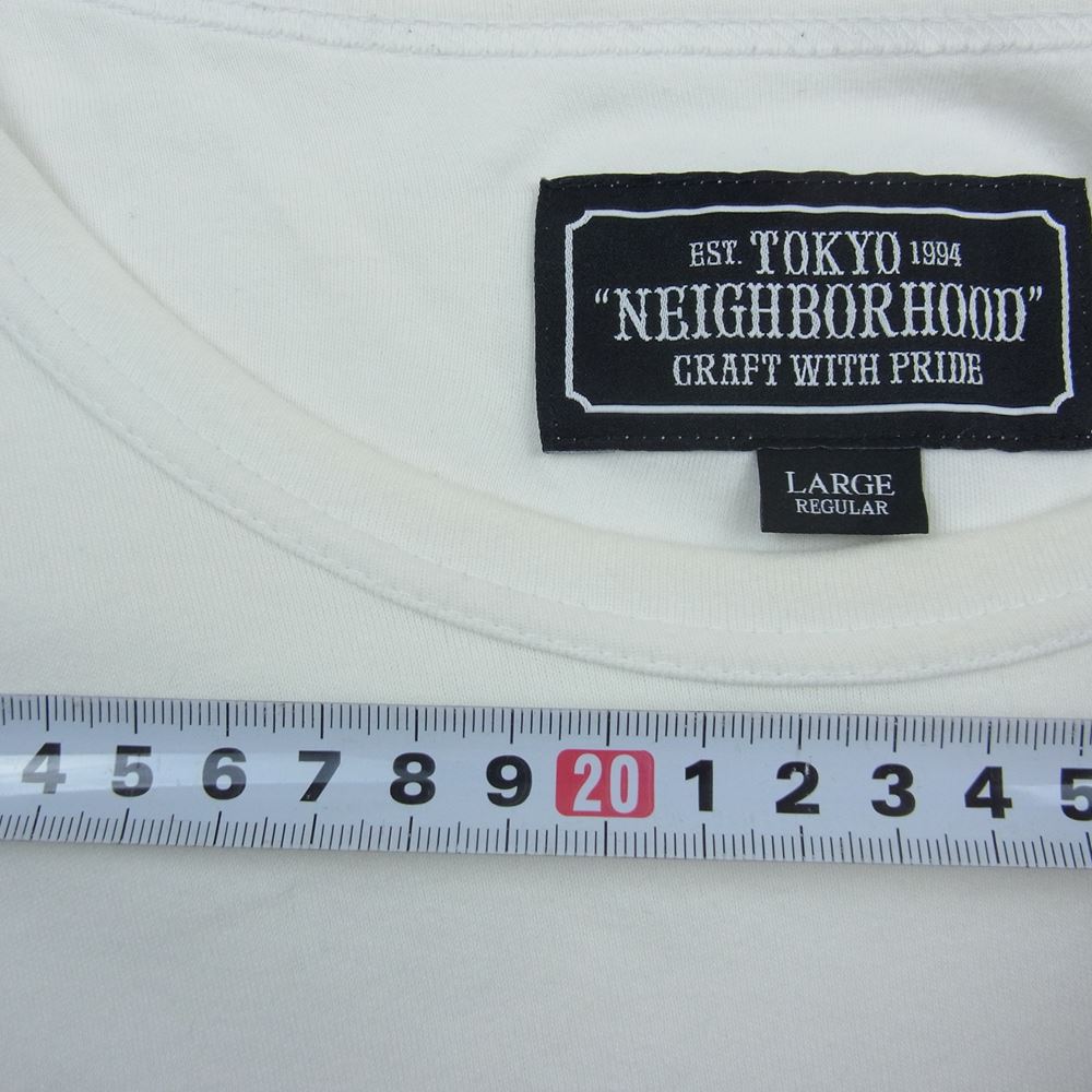 NEIGHBORHOOD ネイバーフッド 20SS 201LPNH-CSM01 SMOOTH/C-CREW.LS 長袖 Tシャツ ロンT ホワイト系 L【中古】