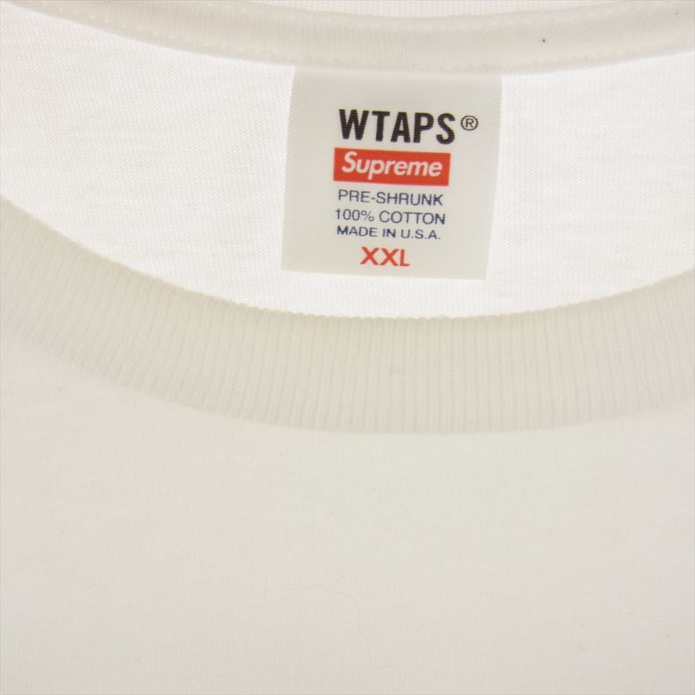 Supreme シュプリーム 21AW × WTAPS ダブルタップス SIC'EM!! 半袖 Ｔシャツ ホワイト系 XXL【中古】