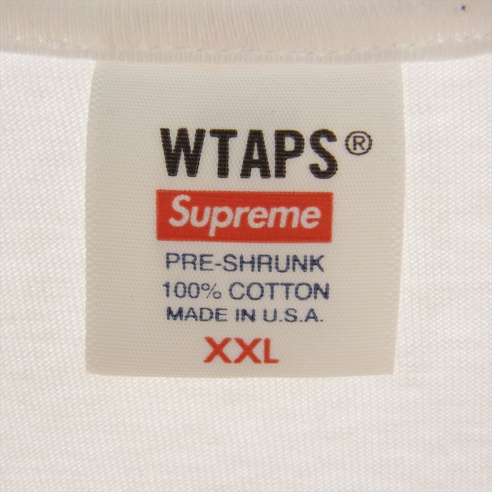 Supreme シュプリーム 21AW × WTAPS ダブルタップス SIC'EM!! 半袖 Ｔシャツ ホワイト系 XXL【中古】