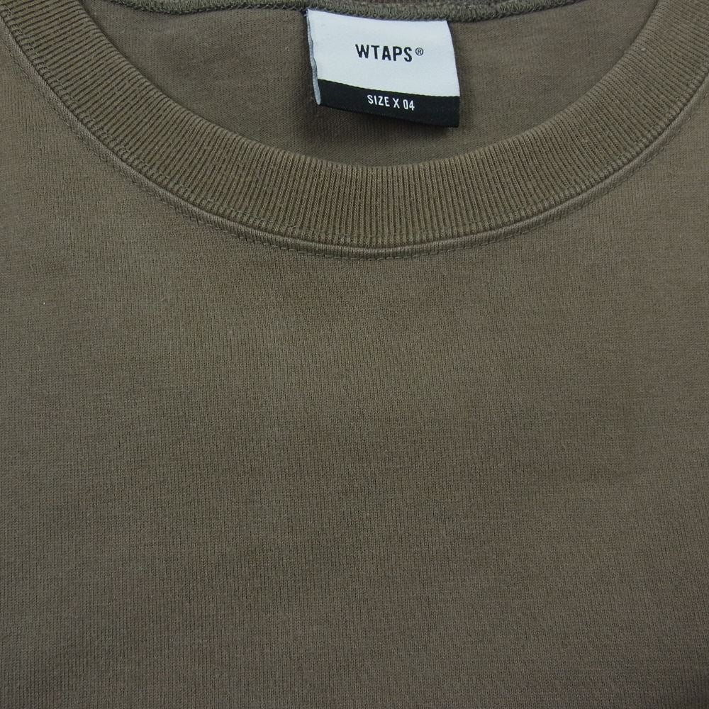WTAPS ダブルタップス  182ATDT-CSM04 BLANK LS 02/TEE.COPO ブランク ロング スリーブ Tシャツ ロンT オリーブ カーキ系 4【中古】