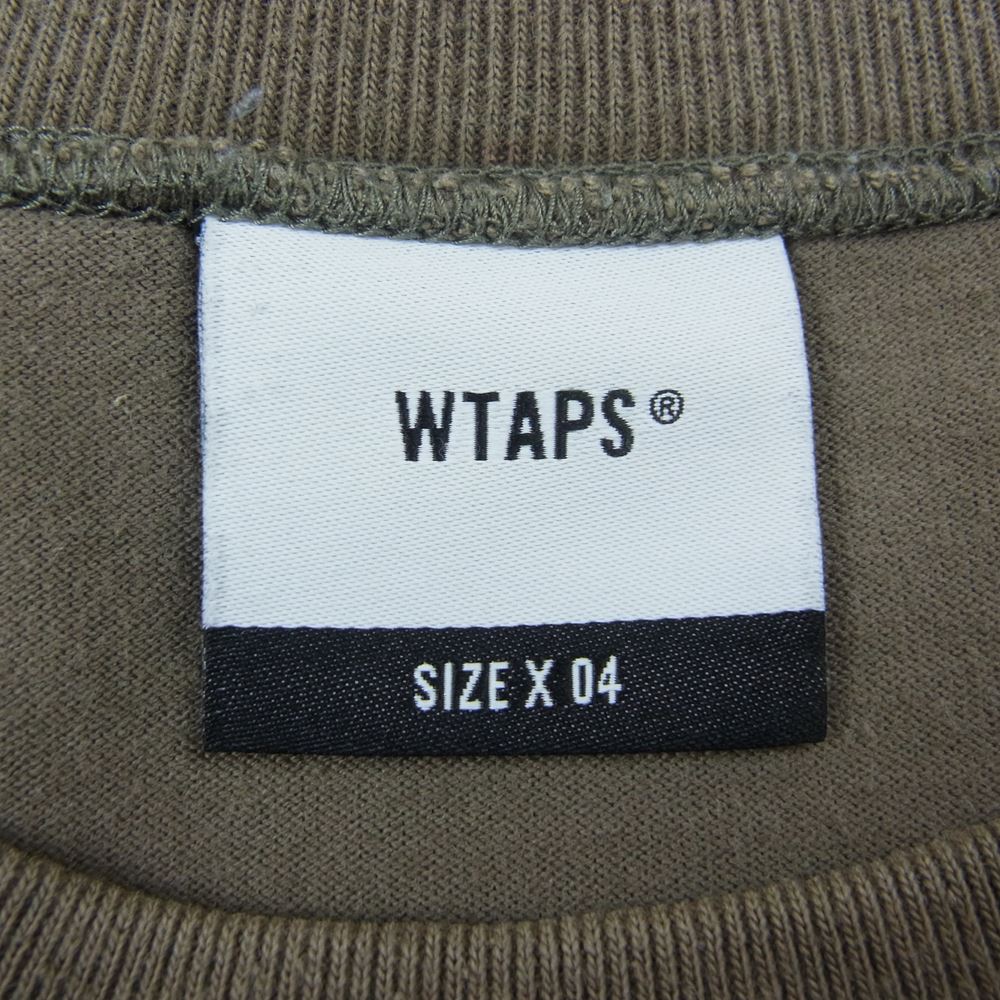 WTAPS ダブルタップス  182ATDT-CSM04 BLANK LS 02/TEE.COPO ブランク ロング スリーブ Tシャツ ロンT オリーブ カーキ系 4【中古】