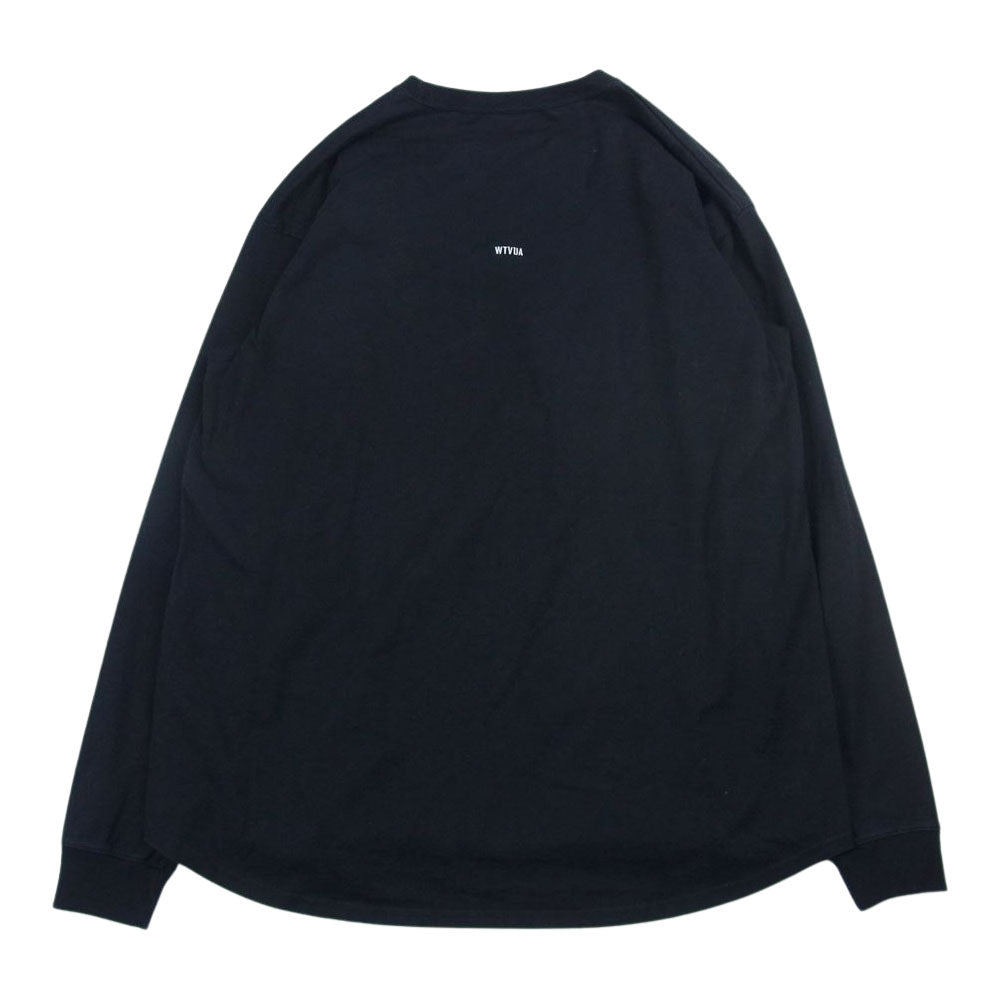 WTAPS ダブルタップス  182ATDT-CSM04 BLANK LS 02/TEE.COPO ブランク ロング スリーブ Tシャツ ロンT ブラック  ブラック系 4【中古】