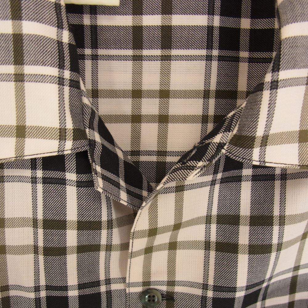 N.HOOLYWOOD エヌハリウッド 1201-SH09-023 レギュラー カラー ビックシルエット 半袖 チェック シャツ カーキ系 40【中古】