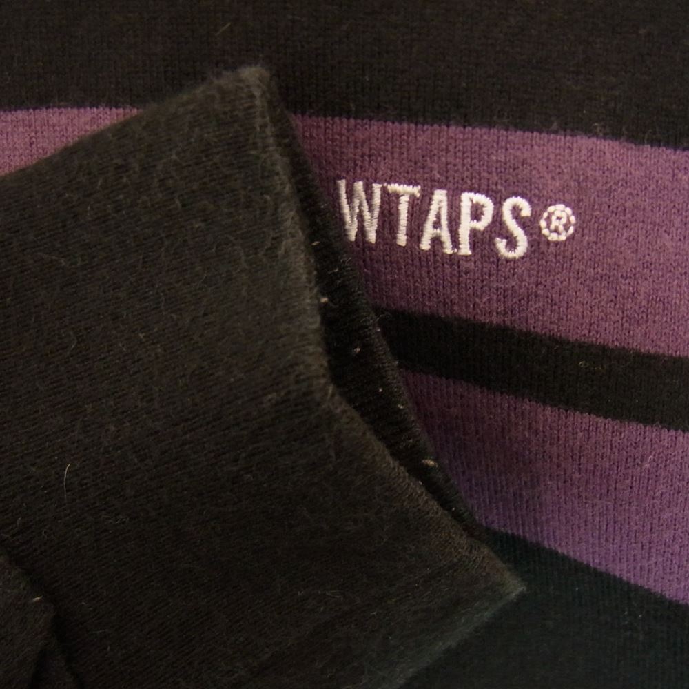 WTAPS ダブルタップス 21AW 212ATDT-CSM36 JAM LS TEE ボーダー 長袖Tシャツ パープル系 04【中古】