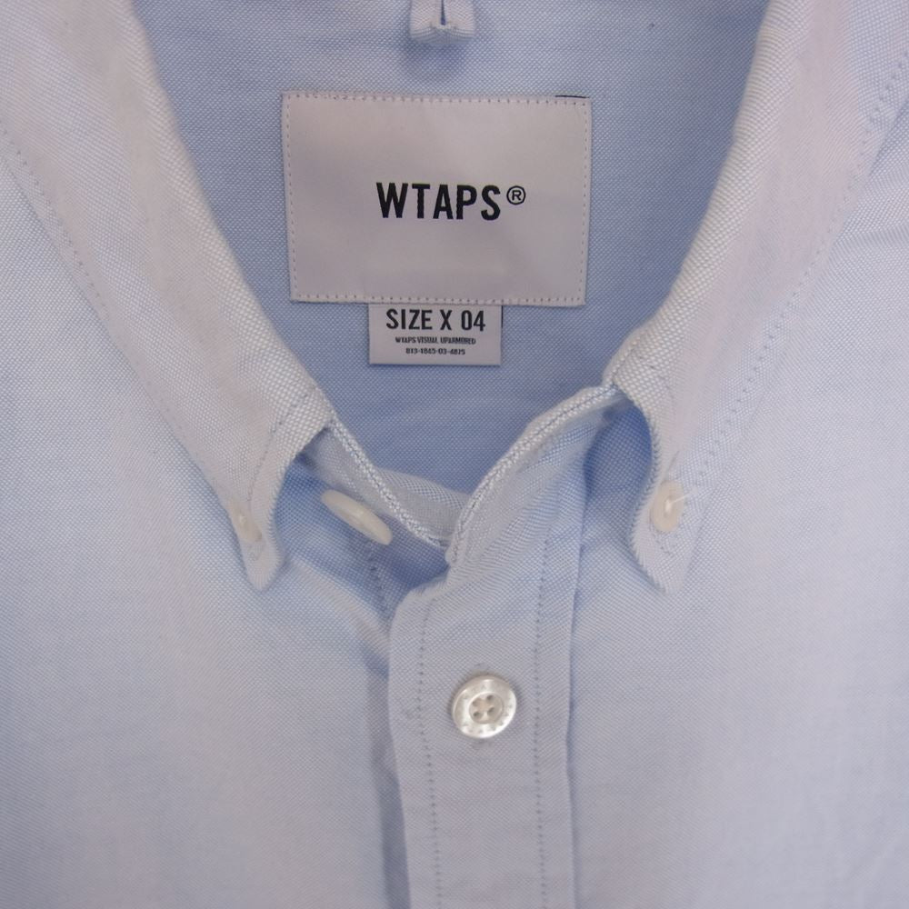 WTAPS ダブルタップス 22AW 222TQDT-SHM02 BD 01 /LS / COTTON. OXFORD. WUT ライトブルー系 04【中古】
