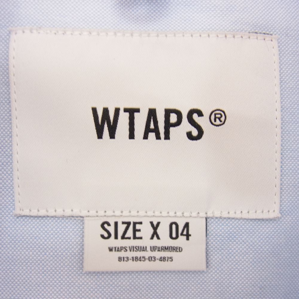 WTAPS ダブルタップス 22AW 222TQDT-SHM02 BD 01 /LS / COTTON. OXFORD. WUT ライトブルー系 04【中古】
